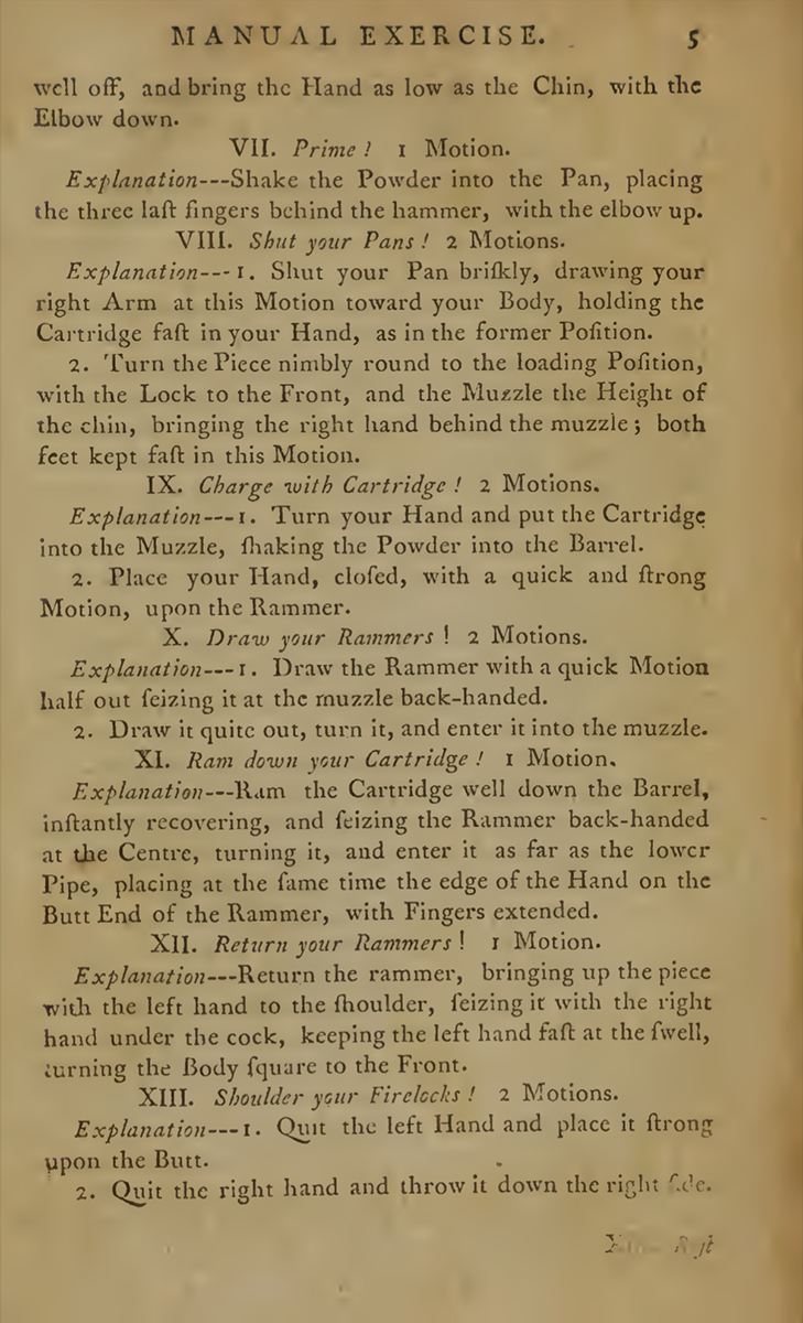 Instructions on the posture of a soldier, The Manual of Exercise, as Ordered by His Majesty, in the Year 1764. (Philadelphia: J. Humphreys & R. Bell & R. Aitken, 1776)
